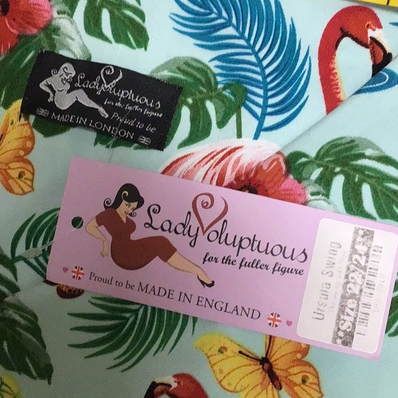 FLAMBOYANT FLAMINGO SWING DRESS 22/24 - Picture 9 of 12